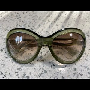 Jimmy Choo light green round sunglasses